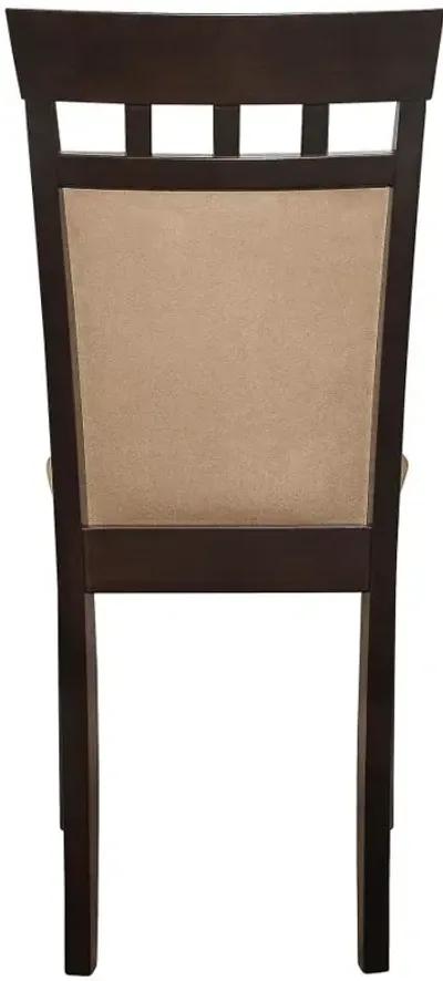 Gabriel Upholstered Side Chairs Cappuccino and Tan (Set of 2)