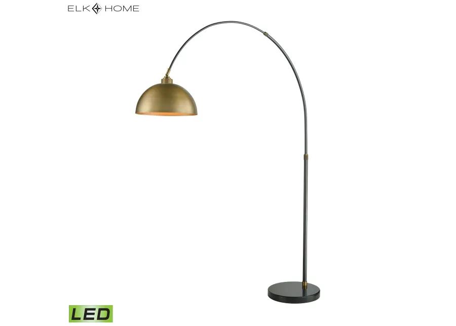 Magnus 76'' High 1-Light Floor Lamp - Aged Brass - Includes LED Bulb