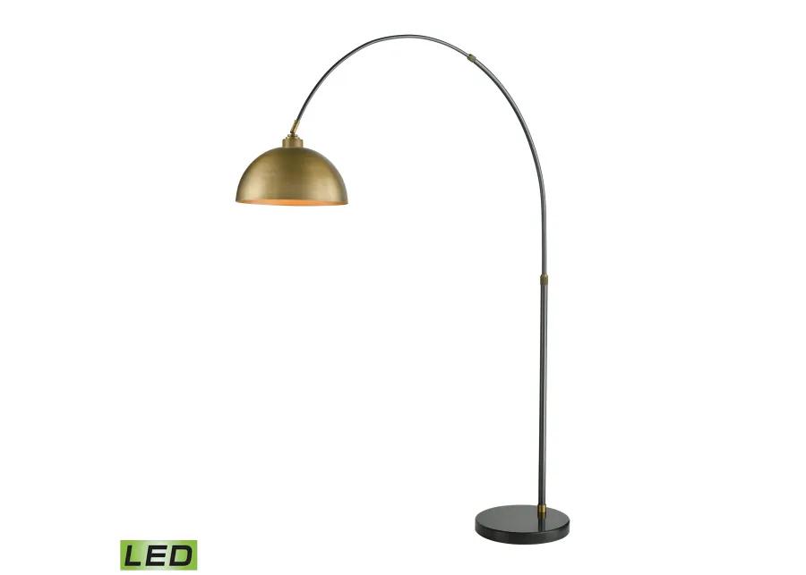 Magnus 76'' High 1-Light Floor Lamp - Aged Brass - Includes LED Bulb