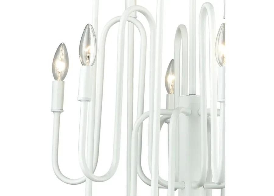 Decatur 22" Wide 12-Light Chandelier - Matte White