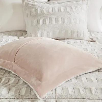 Madison Park Gia Blush Back Print Long Fur Comforter Mini Set