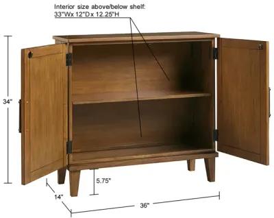 INK+IVY Seagate Natural Handcrafted Seagrass 2-Door Accent chest