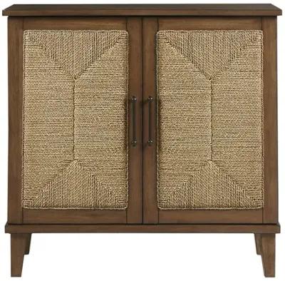 INK+IVY Seagate Natural Handcrafted Seagrass 2-Door Accent chest