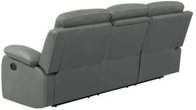 Nova 2-piece Upholstered Motion Reclining Sofa Set Dark Grey