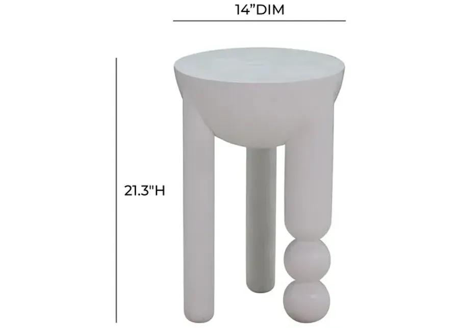 Morse White Accent Table