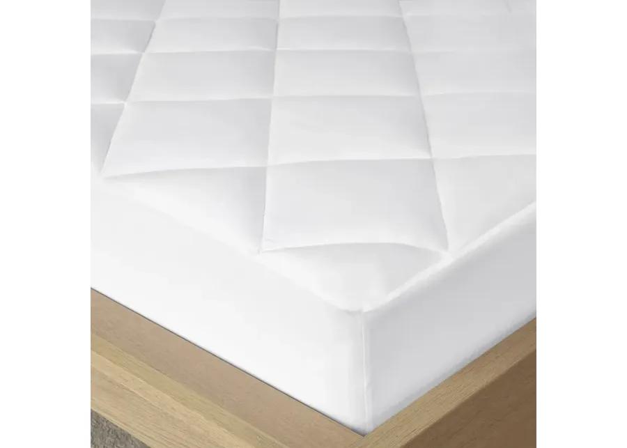 Madison Park Quiet Nights White 300 Thread Count Cotton Sateen Waterproof Mattress Pad