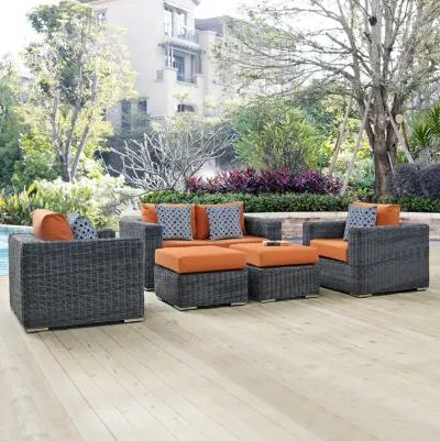 Summon 5 Piece Outdoor Patio Sunbrella® Sectional Set