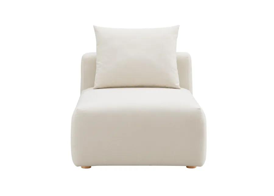 Hangover Cream Linen Modular Armless Chair