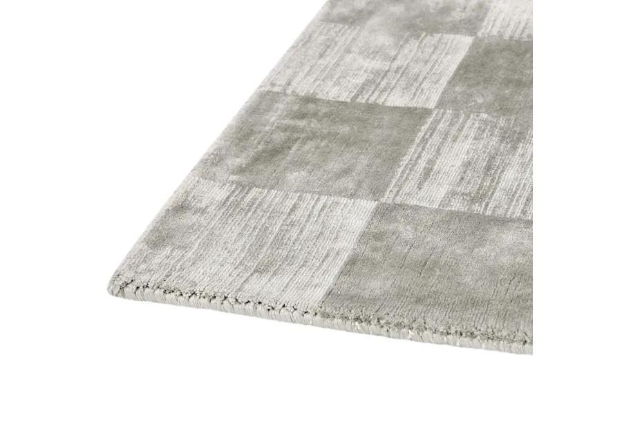 Berlin 5'x8' Indoor Soft Fabric Handwoven Checkered Dove Gray Accent Area Rug