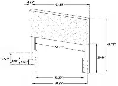 Gigi Rectangular Upholstered Headboard