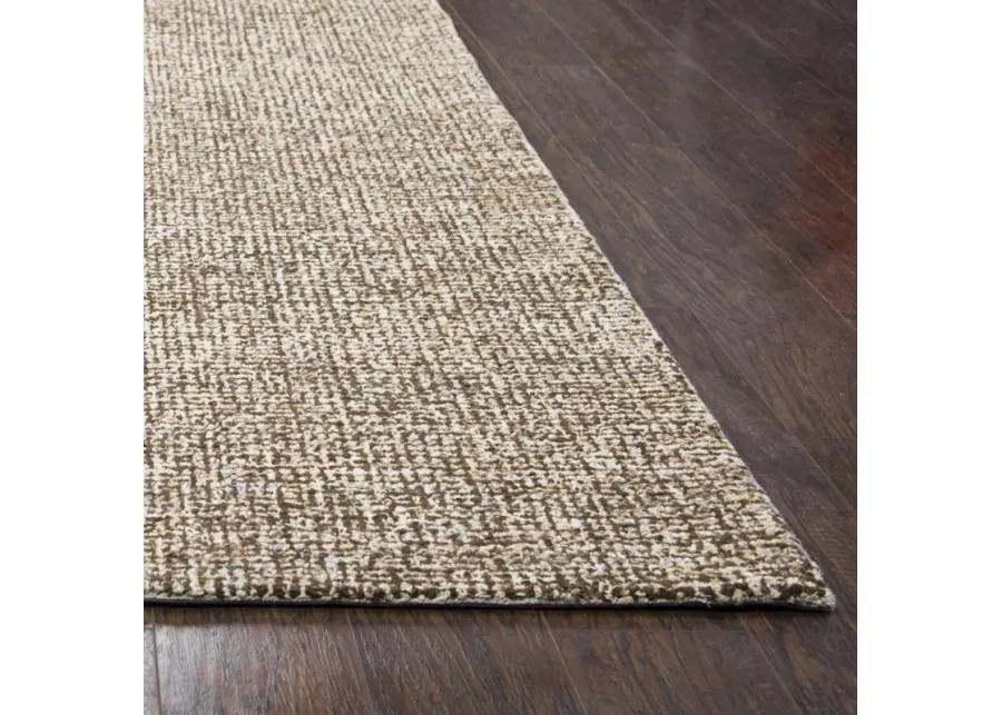 Brindleton Brown/Ivory Tweed Wool 2'6" x 10' Runner Rug