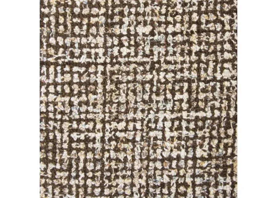 Brindleton Brown/Ivory Tweed Wool 2'6" x 10' Runner Rug