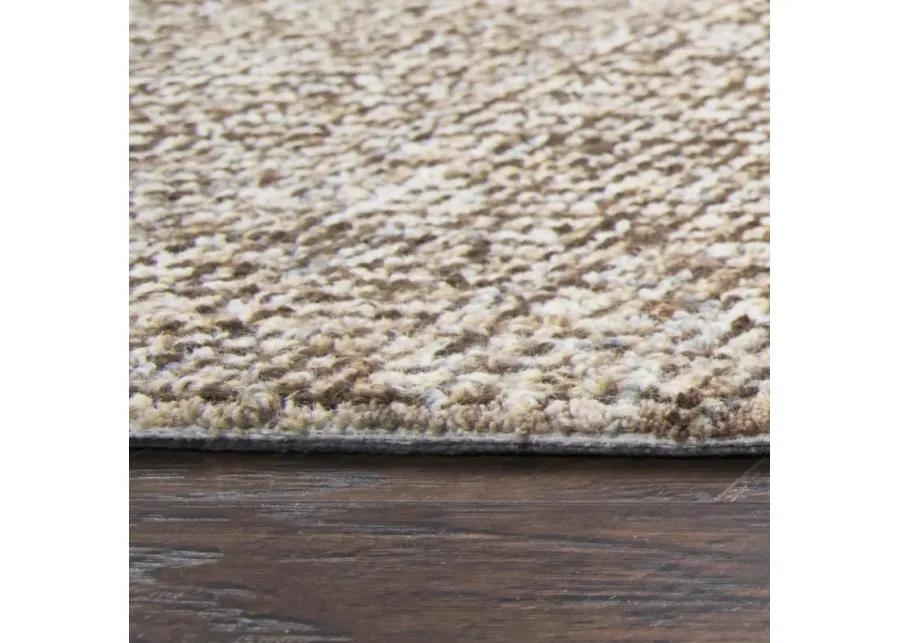 Brindleton Brown/Ivory Tweed Wool 2'6" x 10' Runner Rug