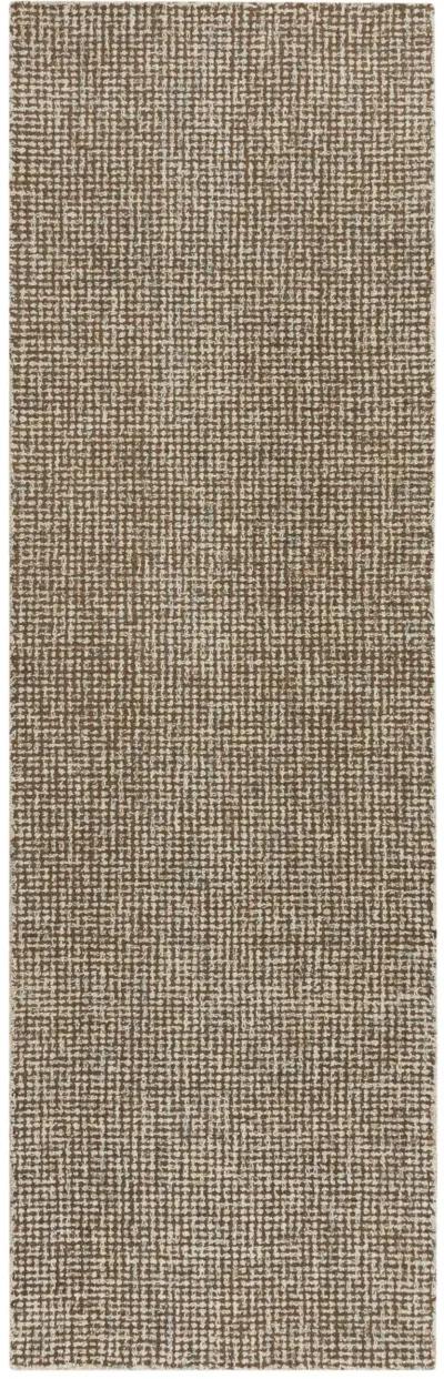 Brindleton Brown/Ivory Tweed Wool 2'6" x 10' Runner Rug