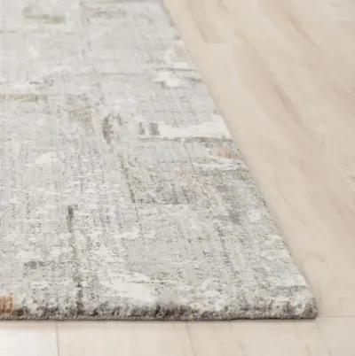 Anatolia Gray/Ivory Abstract Recycled Polyester 5'2" x 7'9" Rectangle Rug