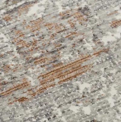 Anatolia Gray/Ivory Abstract Recycled Polyester 5'2" x 7'9" Rectangle Rug