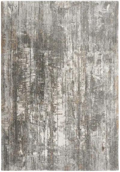 Anatolia Gray/Ivory Abstract Recycled Polyester 5'2" x 7'9" Rectangle Rug