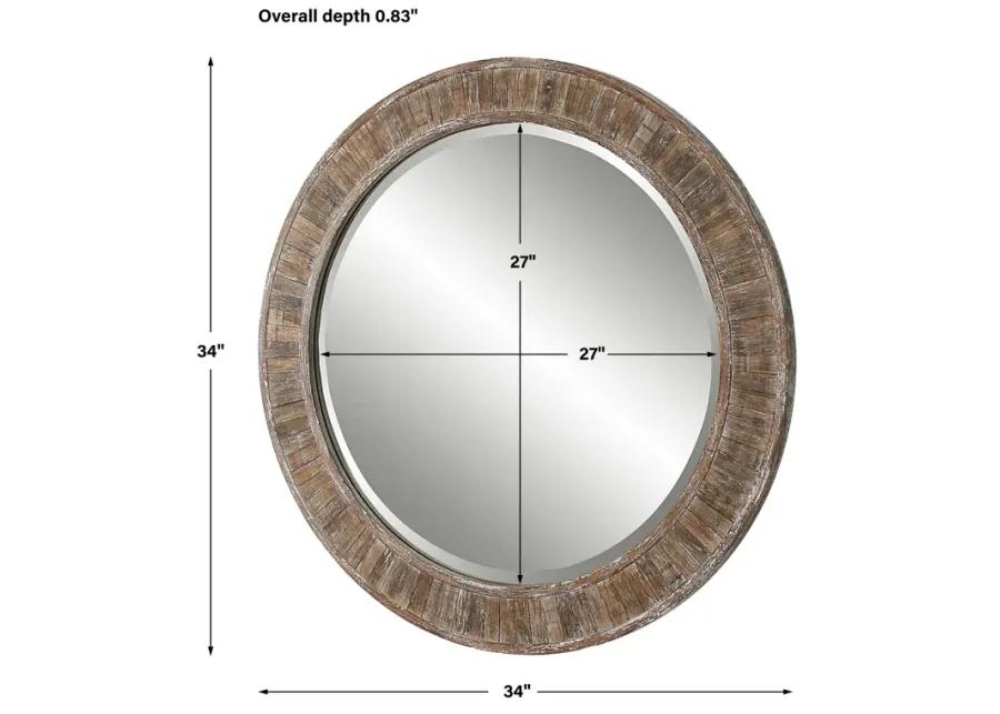 Dayton Weathered Pine Wall Mirror