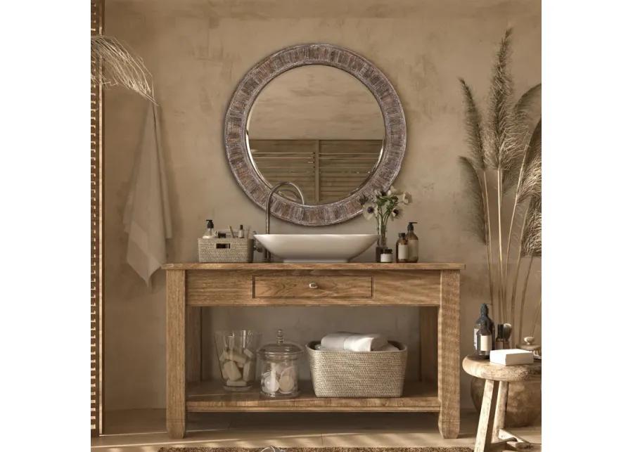 Dayton Weathered Pine Wall Mirror