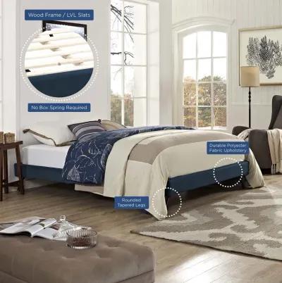 Loryn Queen Fabric Bed Frame with Round Splayed Legs