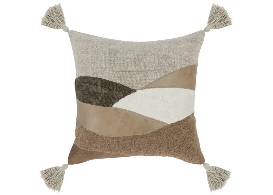 Carve Mixed Media Throw Pillow