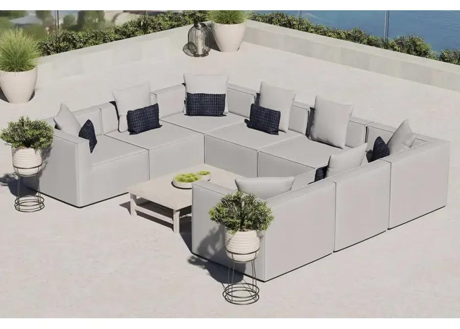 Saybrook Outdoor Patio Upholstered 8-Piece Sectional Sofa