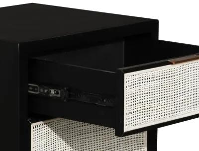 Rattan Filing Cabinet - Ebony