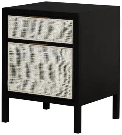 Rattan Filing Cabinet - Ebony