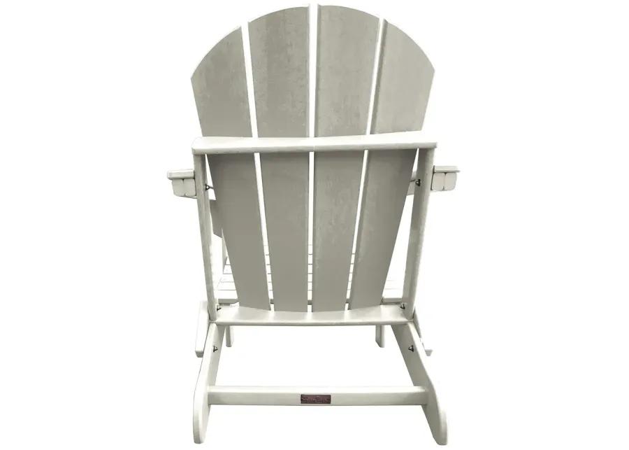 Panama Jack Polyresin Folding White Adirondack Chair