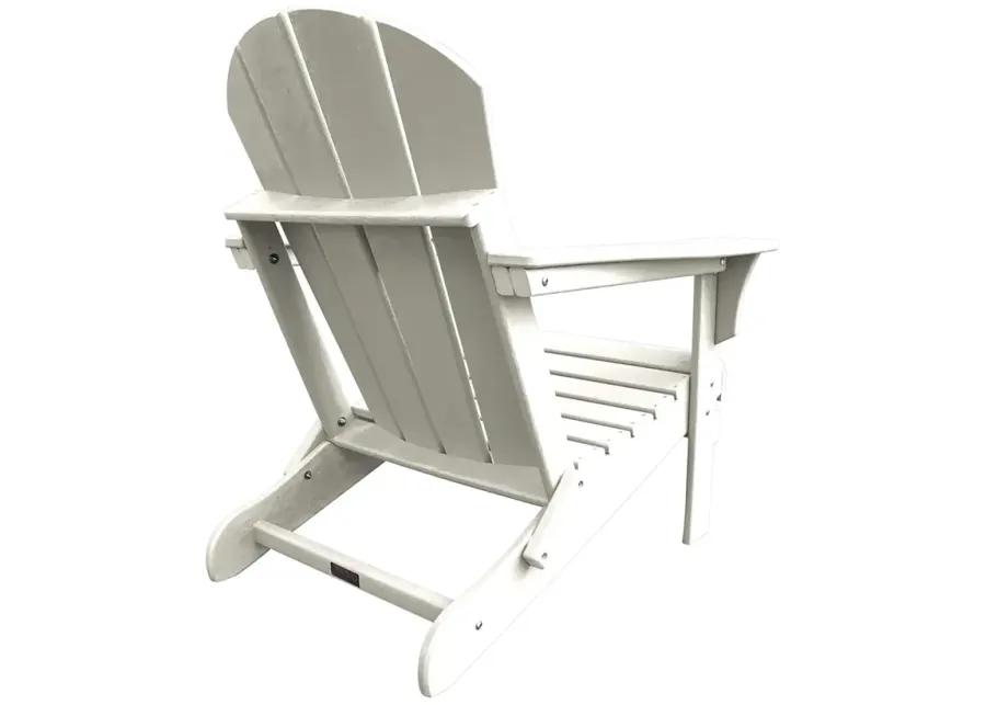 Panama Jack Polyresin Folding White Adirondack Chair