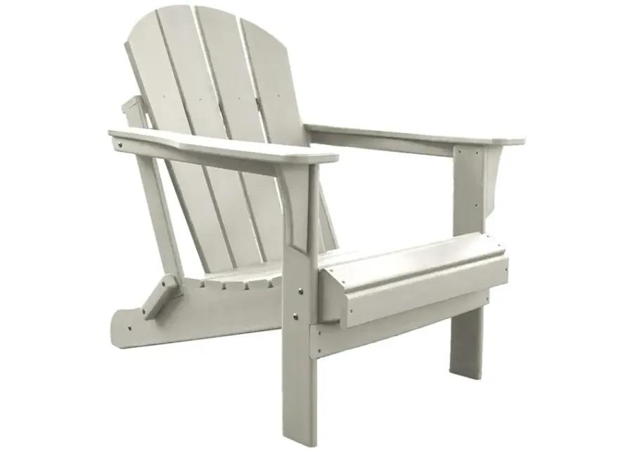 Panama Jack Polyresin Folding White Adirondack Chair