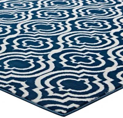 Frame Transitional Moroccan Trellis 5x8 Area Rug