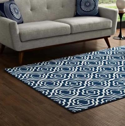 Frame Transitional Moroccan Trellis 5x8 Area Rug