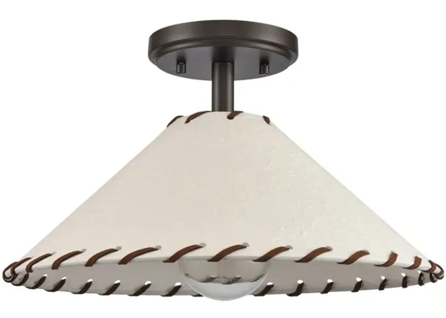 Marion 14'' Wide 1-Light Semi Flush Mount - Oil Rubbed Bronze