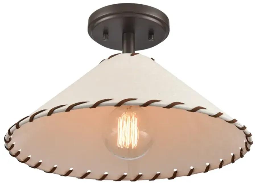 Marion 14'' Wide 1-Light Semi Flush Mount - Oil Rubbed Bronze