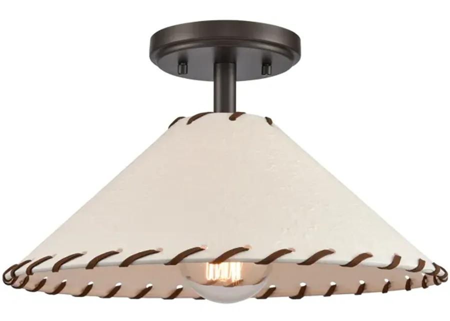 Marion 14'' Wide 1-Light Semi Flush Mount - Oil Rubbed Bronze