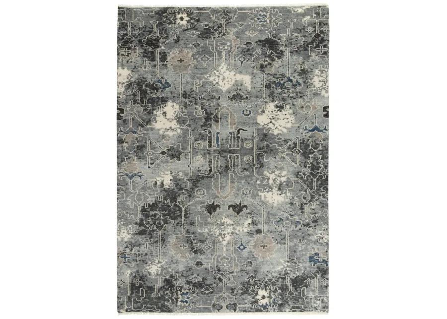 Belmont Natural/Multi  Hand Spun Wool 6' x 9' Rectangle Rug