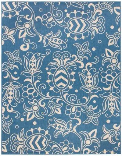 Safavieh BEACH HOUSE Collection BHS246M-5 Blue / Beige 5'-3" X 7'-6"