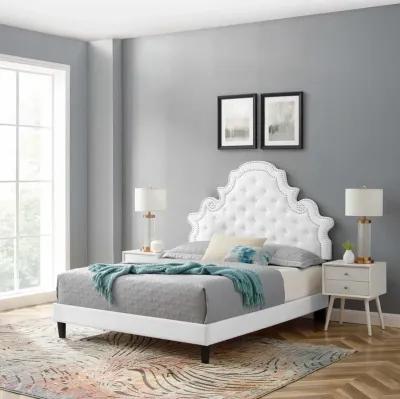 Gwyneth Tufted Performance Velvet Queen Platform Bed