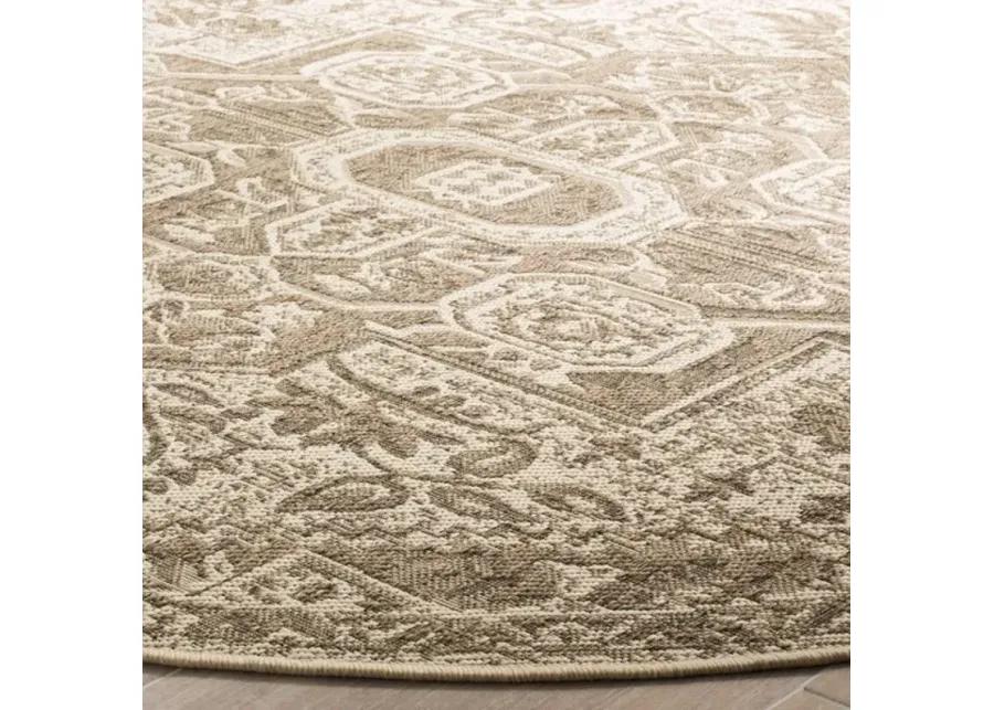 LINDEN 138 Collection LND138B-6R Beige / Cream 6'-7" X 6'-7" Round