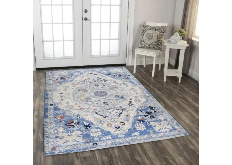 Marquise L. Blue  Polypropylene  8'0"x9'6" Rectangle Rug