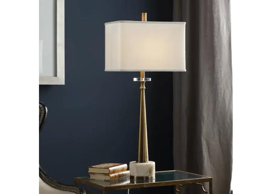 Verner Tapered Brass Table Lamp