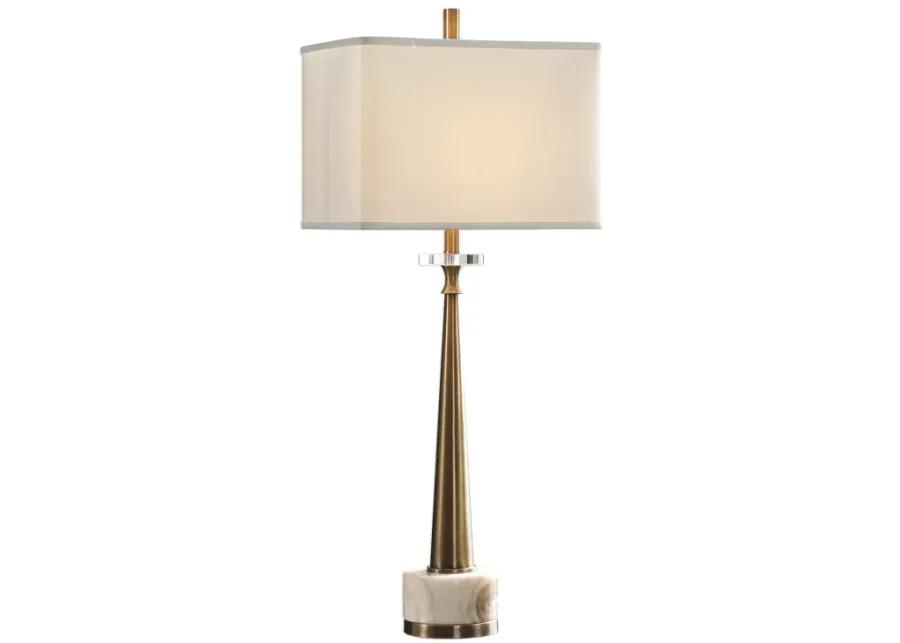 Verner Tapered Brass Table Lamp