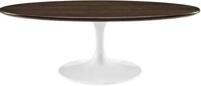 Lippa 48" Oval-Shaped Walnut Coffee Table