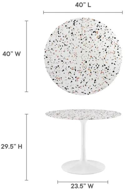 Lippa 40" Round Terrazzo Dining Table