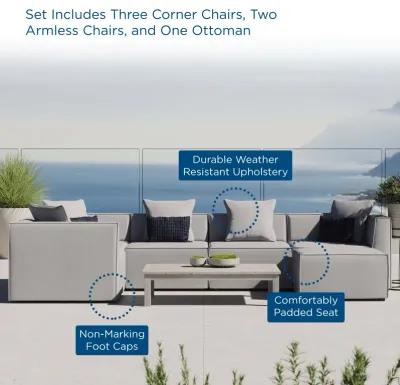 Saybrook Outdoor Patio Upholstered 6-Piece Sectional Sofa