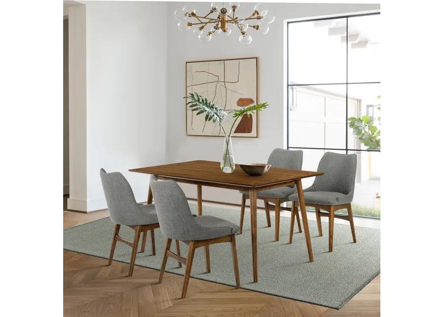 Westmont and Azalea Charcoal and Walnut 5 Piece Dining Set