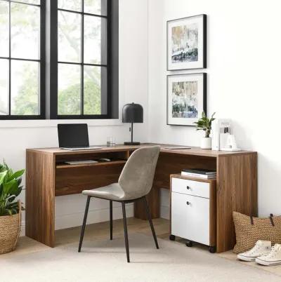 Transmit Wood Desk and File Cabinet Set