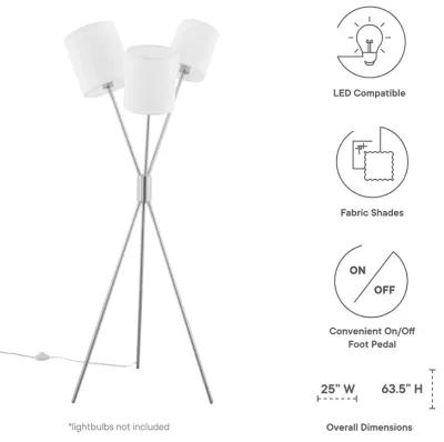 Alexa 3-Light Floor Lamp