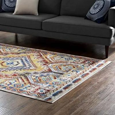 Florita Distressed Southwestern Aztec 5x8 Area Rug